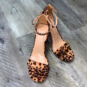 Like New Leopard Print Block Heels